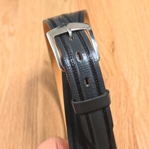 Vintage Bootmasters finish Leather Belt Gray sz 38